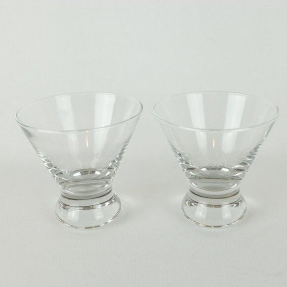 Gentleman Jack Daniels Clear Etched Cocktail Glasses Set of 2 - Picture 1 of 5